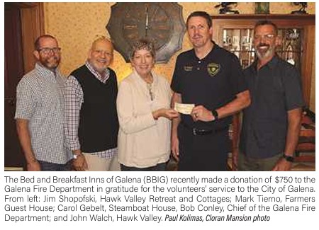 Check Presentation to the Galena Fire Department