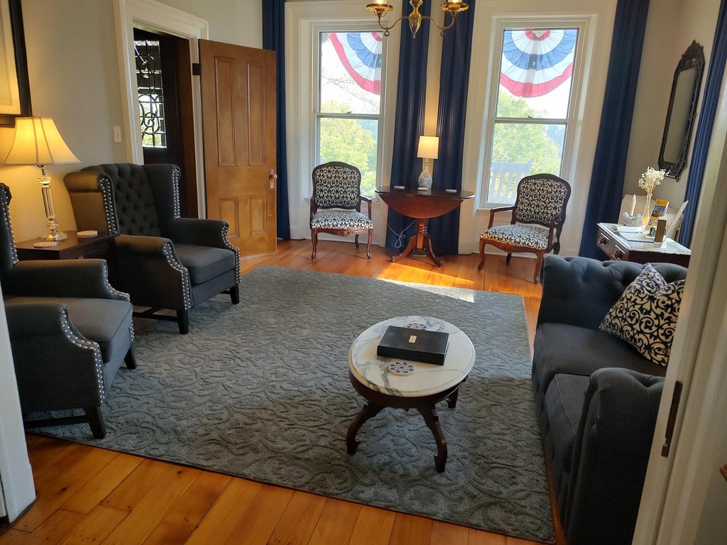 Parlor at Lamberon Guest House